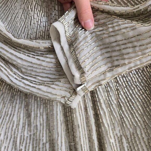 ASOS Beaded Long-Sleeve Open Back Asymmetrical Fringe Dress - Picture 12 of 12